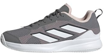 Adidas Mujer Avaflash Clay Tennis Shoes, Grey Four/Cloud White/Sandy Pink, 36 2/3 EU