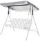 Techo de repuesto para columpio de 3 plazas, toldo para columpio de jardín, 200 x 145 cm (gris)