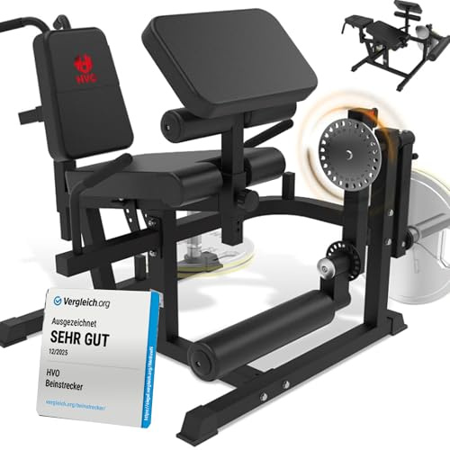 HVO Beinbeuger Beinstrecker Gerät für Zuhause | 1:1 Übersetzung, 25/50mm kompatibel, Leg Curl, Extension & Reverse Curl, Classic 24 Stufen / Pro Kabelzug 15 Stufen