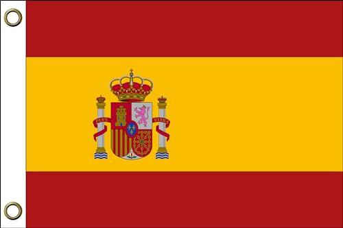 Bandera de España | 150 cm x 90 cm / 90 x 150 cm | Resistente a la intemperie y duradera | Poliéster con dos ojales