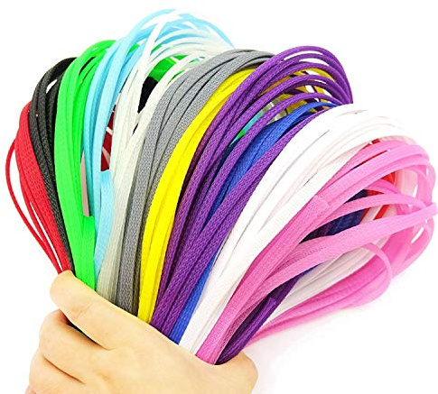 CABINE Pet Expandable Braided Sleeving Cable Sleeve 3.28Ft Suitable for Wrapping Protecting and Beautifying Wiharness/Orange/3.0Mm