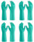 4 Pares De Guantes De Trabajo, Guantes De Limpieza del Hogar, Guantes De Jardinería, Guantes Industriales, Guantes De Protección, Guantes De Goma, Guantes Impermeables Antideslizantes