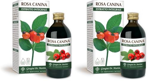 Dr. Giorgini Integratore Alimentare, Rosa Canina Estratto Integrale con Vitamina C, Liquido Analcoolico 200 ml (Confezione da 2)