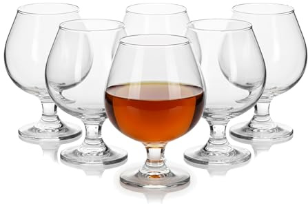 TWO TIGERS Copa de Coñac 100ml | Pack | Copas de Cristal | Copa Brandy Licores Coñac Whisky | Hosteleria Restaurantes Bar Fiestas Celebraciones (6, 500ml)