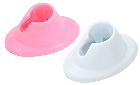 Didiseaon Soporte de Silicona para Esmaltes de Uñas en Gel 4 Piezas Tamaño Compacto Antiderrames Portátil para Manicura Profesional y Viaje Color Claro y Rosa