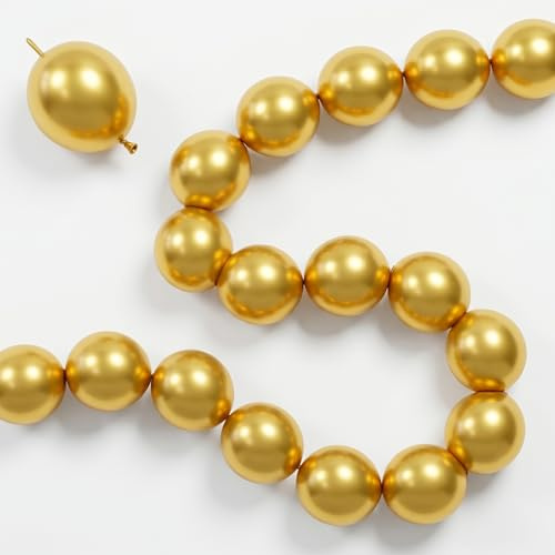 Gold Quick-Link Balloons, 60PC Linking for Balloon Wall, Arch, and Chain Decorations