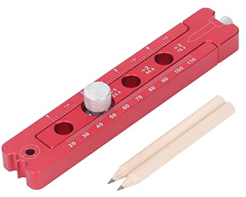 MOZUO Woodworking Compass, Woodworking Compass Scriber,Adjustable Circular Drawing Tool,Professional Compass for Geometry with 2pcs Pencil for Carpenter