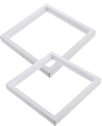 minkissy 2 Stück 3d-schwebender Displayrahmen Weiß Transparente Pe Membran Schmuckvitrine Staubdicht Schmuckständer Für Münzen Medaillons Anstecknadeln Präsentation