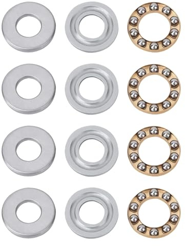 4 Stück F8-22M Axialkugellager 8x22x7 mm, Axiallager Axiale Miniatur Kugellager Unterlegscheiben Hochpräzise Druckkugellager aus Gehärtetem Lagerstahl Ideal für Maschinenbau, Modellbau Elektromotoren