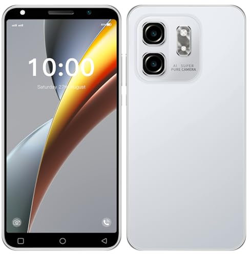 Telefono cellulare economico, schermo HD da 5,0 pollici, ROM da 16 GB (espansione a 128 GB), batteria grande 3500 mAh, doppia fotocamera Dual SIM, smartphone Android 9.0, supporto WIFI Bluetooth Face