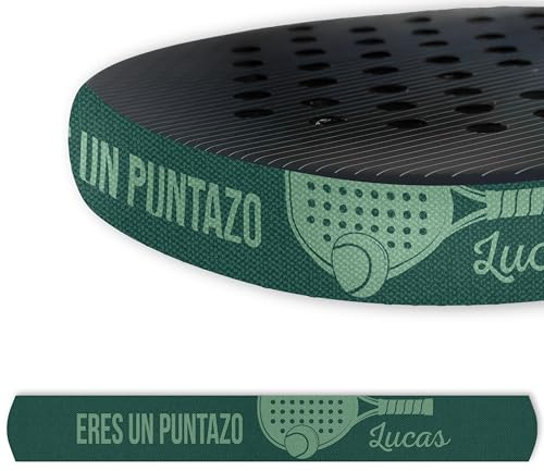 Made in Gift | Protector para Pala de Pádel Personalizado con Nombre o Texto | Protector Adhesivo Resistente | Disponible en Varios Diseños | Regalo Original para Jugadores de Pádel