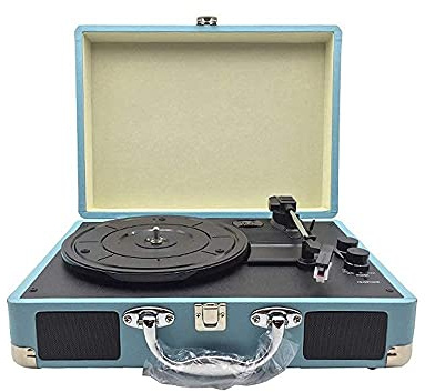 ZJFHEYUO Enceinte Bluetooth rétro Portable, phonographe rétro nostalgique, Tourne-Disque, Valise avec Bluetooth pour la Maison, Bluetooth Classique