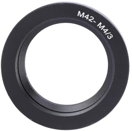 Jectse M42 auf M4/3 Objektiv-Mount-Adapter, Aluminiumlegierung, Leichtes Design, Einfache Installation für Spiegellose Kameras, Ideal für die Anpassung von Kino- und Industrieobjektiven