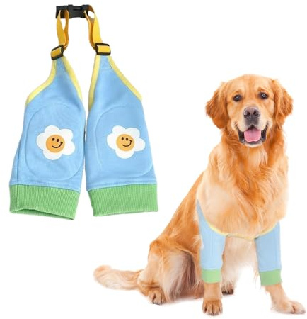 svpfuo Armbågsbandage hund, armbågsbandage för liggstolar hund, armbågsskydd hund för att förhindra läckage av sår, lämplig för medelstora till stora hundar (blå, XXL)