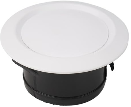 Griglia di ventilazione a soffitto in ABS per l'alimentazione dell'aria con flusso d'aria regolabile, progettata per la ventilazione interna e la riduzione del rumore (125 mm)