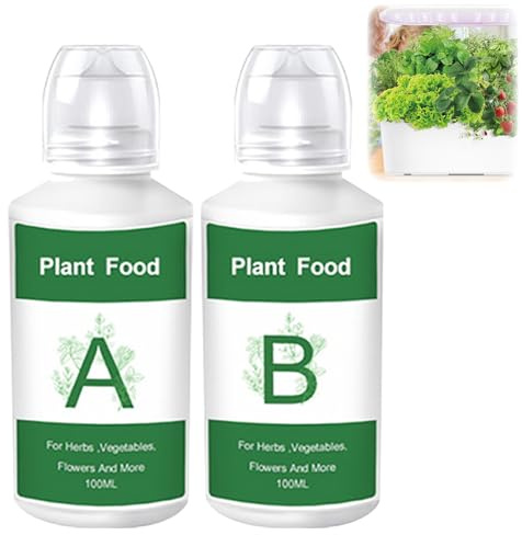Hydroponic Liquid Plant Food A & B Nutrients,Vegetable Nutrient Solution, Indoor Plant Fertilizer for Houseplants, Hydroponics Nutrients System Accessory