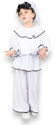 Costume Pulcinella Baby – Travestimento Tradizionale Napoletano con Cappello, Maschera, Casacca e Pantalone – Ideale per Carnevale e Feste – Taglie Baby da 3 a 6 anni Pegasus (3/4 Anni)