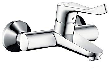 hansgrohe Wasserhahn Focus Care Aufputz Einhebel-Waschtischarmatur, Wandmontage, Chrom