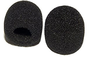 deetech WS-22b Headset Windschutz / Popschutz 5er Set schwarz, Ø 10-12 mm
