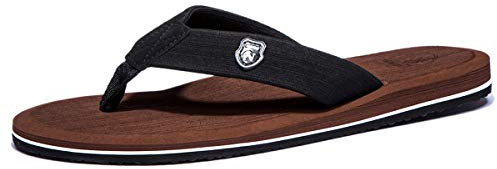 NewDenBer Classic Plush Unisex-Erwachsene Flip Flops (42 EU, Braun Brown)