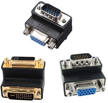 NA DB15 VGA Gender Changer 15 Broches Femelle à Mâle 3-Row Angle Droit Mini Gender Changer Coupler Adaptateur Connecteur pour Applications Série Noir