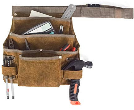 ANPPEX Gardening Tools Gürteltaschen Verstellbarer Hüftgurt Hochleistungs-Profi-Arbeitstasche, 6 Taschen