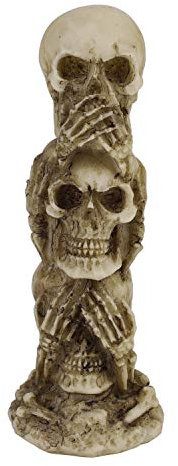 ITODA Schädeldekoration Totenkopf Dekoknochen Horror Halloween Deko Totenschädel Horrordeko Schädel Skull Dekofigur Gothic Gruselig Skelettdekoration Saisonale Deko für Tisch Garten Küche Zuhause