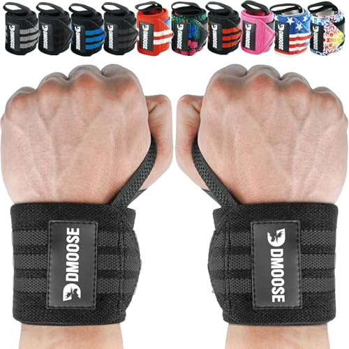 DMoose Handgelenk Bandagen 2 Stück,Atmungsaktivem Wrist Wrap mit 30cm und 45cm Länge Wrist Support,handbandage mit Klettverschluss,Handgelenk Bandagen Gym fur Gymnastik,Krafttraining