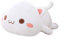 OUKEYI Simpatico cuscino in peluche a forma di gattino, morbido cuscino a forma di gattino, morbido cuscino imbottito per bambini (bianco)