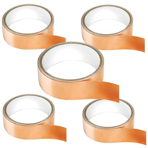 BURI Kupferband Gegen Schnecken 20m x 30mm Klebeband 100% Kupferfolie Schneckenband Schneckenschutz Beidseitig Selbstklebend Abschirmband hochwirksam Schneckenabwehr Anti-Schnecken Band