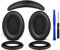 SOULWIT Ear Pads Cushions + Headband + Silicone Earpads Cover Protector, Replacement Kit for Bose QuietComfort 15(QC15)/QuietComfort 2(QC 2) Over-Ear Headphones - Black