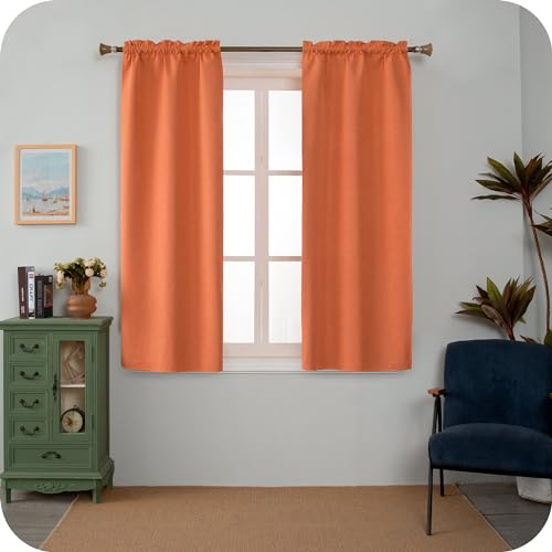 GIRASOLE HOME Paire de rideaux barbade thermiques totalement occultants 2 panneaux avec poche
