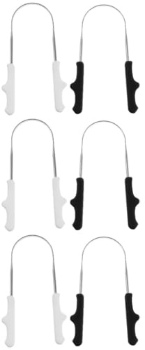 GLEAVI 6pezzi Nettalingua Inossidabile Strumento U-shape Per Pulizia Della Lingua Facile Da Usare e Portatile Per Adulti