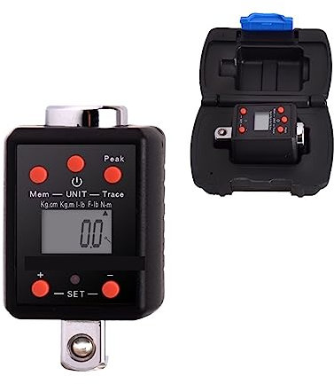 Torquemetro elettronico ad alta precisione con display digitale regolabile 0,3-1000 Nm 1/4 1/2 3/8 3/4 Adattatore coppia preimpostata Chiave Dinamometrica Ad Alta Precisione ( Color : 1 , Size : W