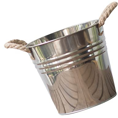 POPETPOP Maceta Stainless Steel jardinagem jarrón de la casa de Campo de la Vendimia Metal decoración Vintage florero contenedor de Plantas macetero rústico Interior Decorar Vaso de Flores