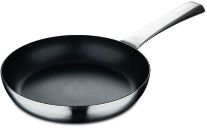 MasterPRO SIGMA stekpanna 24 x 4,5 cm i rostfritt stål, schweiziska kristaller, non-stick-beläggning, nitat handtag - utmärkt värmeledningsförmåga - för alla kök