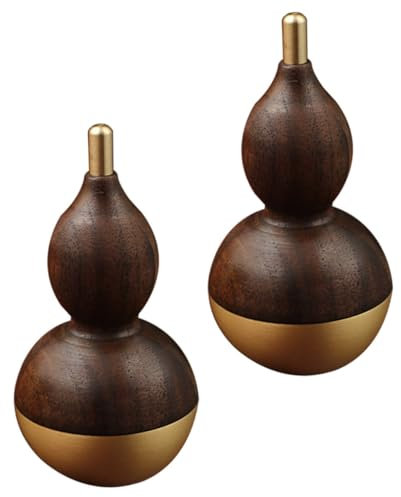 RORPOIR 2st Kürbis Dekorative Ornamente Futternapf Für Hamster Wohnkultur Kürbis Charme Kürbisverzierung Kürbisflasche Feng Shui Reichtum Trinkgläser Für Kinder Schwarze Walnuss