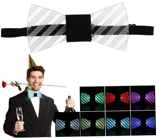 LIFKOME 3stücke Adjustable Bow Tie Für Festival Und Party-events Leuchtende Krawatte Aus Komfortables Accessoire Für Damen Und Herren Für Kostümpartys Und Feiern
