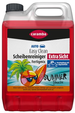 Caramba Easy Clean Scheibenreiniger Extra Sicht Fertigmix, für die Auto-Scheibenwaschanlage, Glasreiniger, Windschutzscheibenversiegelung, Abperleffekt, 3 l