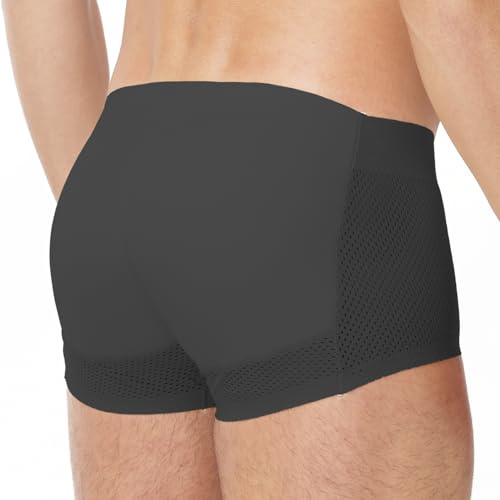 Sewing Tree Mens Bum Pads Boxer Shorts Padded Pants Butt Lifting Shapewear | Prolonged Sitting Buttock Pain Relief, Butt Lifting, No VPL, Breathable Mesh for Everyday Wear