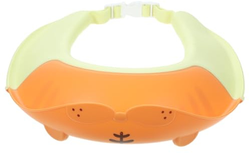 ERINGOGO Duschhaube Shampoo Schutzkappe Verstellbar für Junge Mädchen und Kleinkinder Wasserdichtes Haarwasch schild mit Augenschutz Gelbe Badekappe für Sicheres Haarewaschen und