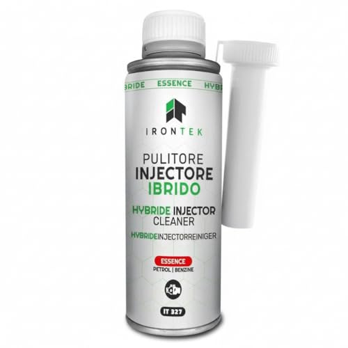 Nettoyant Injecteur Hybride Essence 300 mL - IRONTEK | IT327 | HEV & PHEV | Nettoyage complet Injection & Soupapes | Réduit la consommation et les émissions | Ultra concentré | Améliore le démarrage