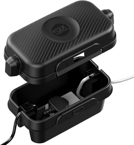 SLX - Caja eléctrica para Exteriores, Resistente a la Intemperie, para Luces navideñas, Extensores, bobinas, transformadores, Tapa de Caja de fusibles, Certificado IP56, Molde de Silicona, pequeña