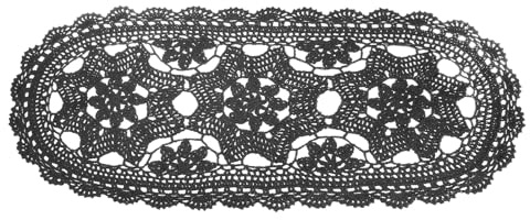 QUARKZMAN Centrini All'Uncinetto 56 X 25 Cm Centrini Tavolo Ovali All'Uncinetto A Mano Con Motivo 3 Fiori Centrino In Cotone Per Decorazioni Matrimonio Feste Grigio Scuro