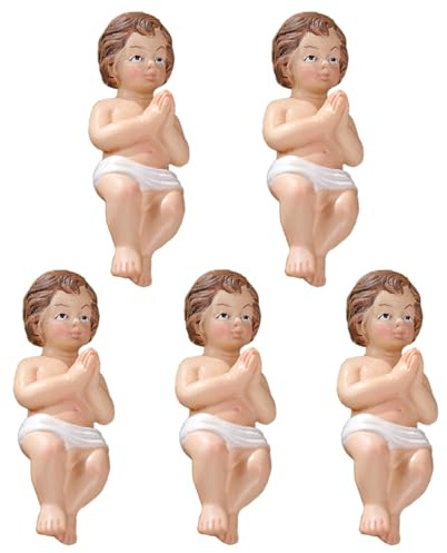 Niño Jesús Pesebre – Estatua de Resina de Navidad, Figuras de belén para niños, de Material Resistente, Escena Religiosa de Navidad | Decoración para Interiores, diseño Exquisito