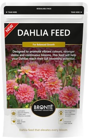 Dahlia Fertiliser Feed 250g Pouch Plant Food for Vibrant Blooms & Stronger Stems Makes 250 Litres Soluble Flower Booster for UK Gardens (April to October)