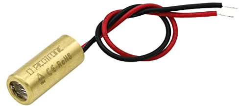 Linienlaser, rot, 635 nm, 60 °, Ø9x20 mm, Laserklasse 1, Fokus fixed (1000mm), Kabellänge 100 mm - 70108477