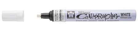 SAKURA - Pen-Touch Calligraphy Marker - Medium - White