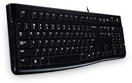 Logitech K120 Tastiera Cablata Business per Windows/Linux, Layout Ucraino Qwerty, Nero