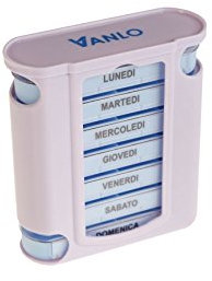VANLO - Tower Portapillole, 4 linee di pianificazione giornaliera, italiano